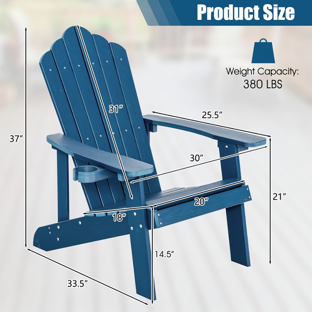 Aimee Lii Weather Resistant Outdoor Chair with Cup Holder, Outdoor Patio Furniture, Navy Aimee Lii Weather Resistant Outdoor Chair with Cup Holder, Outdoor Patio Furniture, Navy