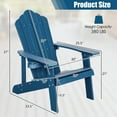 thumbnail image 6 of Spaco Folding Adirondack Chairs, Weather Resistant HIPS Outdoor Adirondack Chair with Cup Holder-Navy, Patio Chairs, Lawn Chairs, Outdoor Chairs, Weather Resistant for Deck, Backyard, Garden, 6 of 9