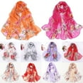 thumbnail image 2 of Women Chiffon Scarf Beach Shawls Muslim Hijab Flower Bandana Sunscreen Headscarf, 2 of 2