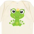 thumbnail image 4 of Inktastic Cute Frog, Green Frog, Frog Princess, Crown Girls Long Sleeve Baby Bodysuit, 4 of 5