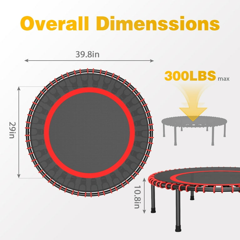 b0nb0ner0 × Tarptotarp ボンプラミニ 40 Inch Mini Exercise Trampoline Fitness Rebounder