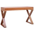 thumbnail image 2 of vidaXL Computer Desk Natural 115x47x77 cm Solid Mahogany Wood, 2 of 5