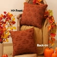 thumbnail image 3 of Pumpkin Fall Decorative Throw Pillow Covers 18"x18", Set of 2 Rust Red Soft Faux Fur Pillow Covers for Autumn Harvest, Fluffy Plush Accent Pillow Cases for Farmhouse Couch Cushion Covers, 3 of 16