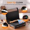 thumbnail image 6 of Panini Press Grill  1000w Sandwich Maker With Non-stick Coated Plates Opens 180 Degrees For Any Size Of Food 3-in-1 Electric Stainless Steel Surface And Removable Drip Tray, 6 of 7
