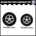 thumbnail image 3 of Vajilla Desechable Temática Carreras Vajilla 24 Platos con Forma de Rueda de Coche para Fiestas de C, 3 of 8