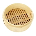 thumbnail image 2 of 2X Bamboo Steamer Basket Round Rice Food Fish Steamer Utensilios de cocina 6.5inch, 2 of 9