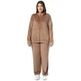 thumbnail image 2 of Athletic Works Women's Plus Size Active Velour Zip-Up Tracksuit Set, 2-Piece, Sizes 1X-4X, 2 of 10
