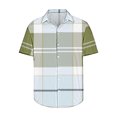 thumbnail image 5 of COSFO Short Sleeve Mens Casual Button Down Shirts Plaid Summer Shirts Regular Fit Beach Collared Vacation Tops, 5 of 5