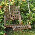 thumbnail image 3 of Santa Fe Nailhead Iron Single Seat Swing - Rustic Brown, 3 of 5