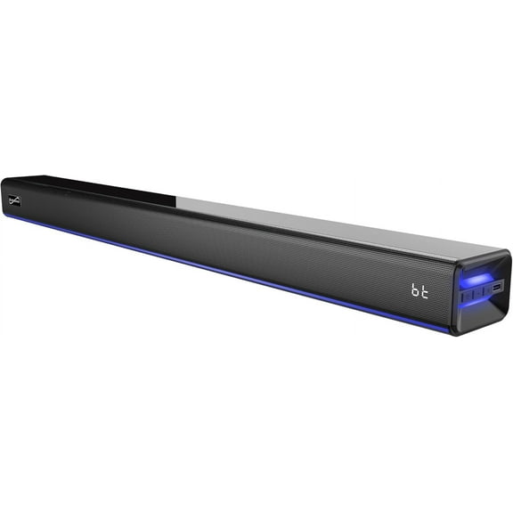 Supersonic SC-1424SB 2.0 Bluetooth Soundbar 60W w/ HDMI ARC, FM Radio, Ambient Light