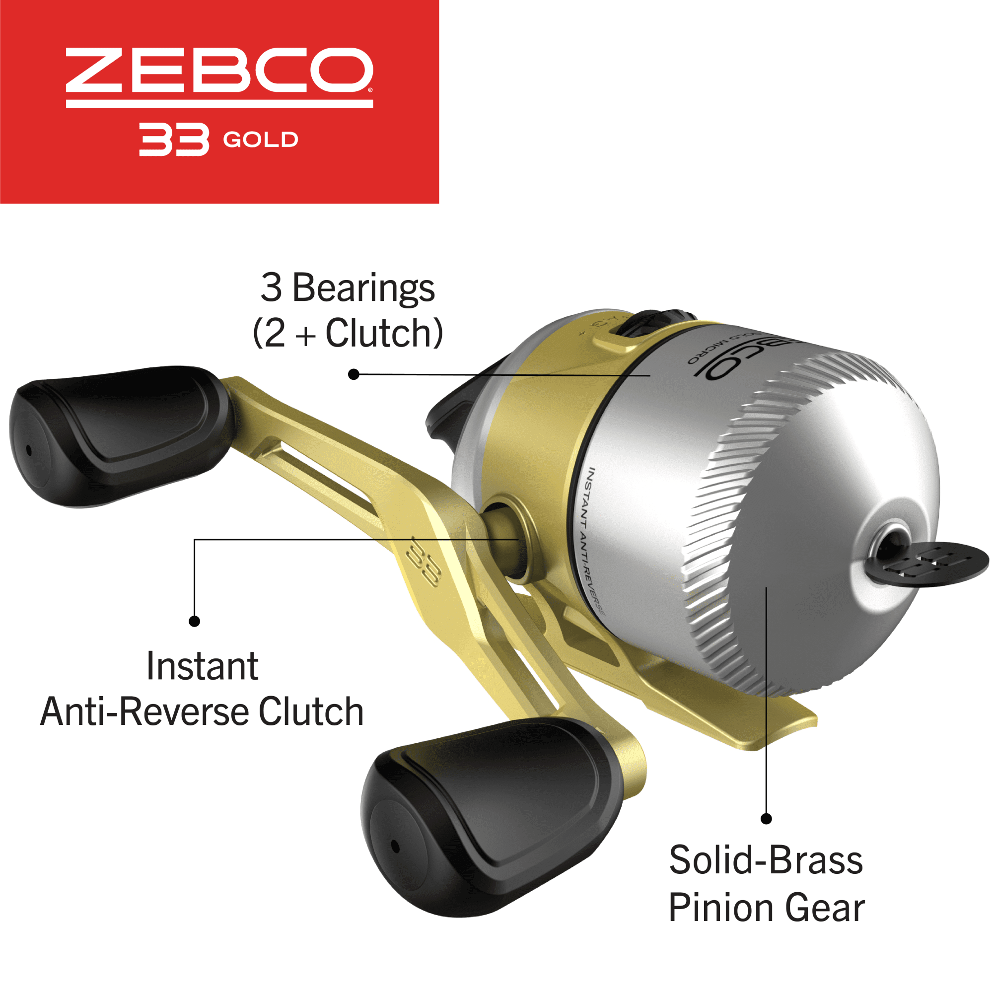 Zebco 33 Micro Trigger Spincast Fishing Reel, Size 10 Reel
