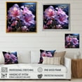 thumbnail image 4 of Designart "Whispering Night: Pink And Purple Irises" Irises Floater Framed Wall Decor, 4 of 5