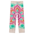 thumbnail image 4 of Colorful Mandala Art Print Winter Female Pants Flannel High Waist Women Pants Lady Warm Straight Leg Plush Trousers, 4 of 7