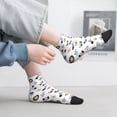 thumbnail image 2 of Fuzoiu Cartoon Animals Print Adult Socks, Crew Moisture-wicking Socks, Unisex Cushion Crew Socks,Casual Sports Ankle Socks, 2 of 7