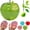 Green*1, variant on Green Apple Squishy, Squishy Apple, Sticky Fruit Squishies with Transparent Realistic Color