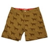 Mens Swimsuit Swimming Trunks - Athletic Shorts - Mens Board Shorts Change Color when Wet with Quick-Dry Tech, Khaki, 30