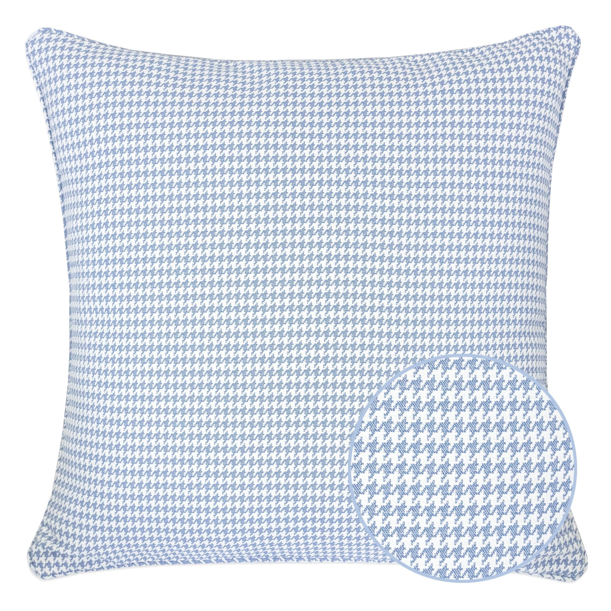 Zaina Blue Geometric Polyester 20 in. x 20 in. Throw Pillow