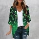 thumbnail image 1 of Cárdigan de mujer Cárdigan de moda Día de San Patricio Estampado Primavera Verano Cárdigan estampado de manga larga Abrigo de mujer, 1 of 5