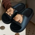 thumbnail image 4 of Qicasul Women's slipper Cute And Capybara EVA Thong Sandals Casual Home Soft Soled Slippers Black US Size:9, 4 of 6