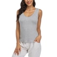 thumbnail image 1 of Charmo Women V Neck Tank Tops Wide Strap Cami Tanks Ribbed Slim Fit Undershirts, 1 of 6