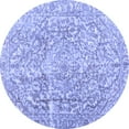 thumbnail image 1 of Ahgly Company Indoor Round Abstract Blue Contemporary Area Rugs, 6' Round, 1 of 4