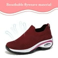 thumbnail image 3 of Cyiecw Women's Walking Shoes Lightweight Slip on Sock Sneakers Comfortable Mesh Air Cushion Platform Loafers, 3 of 7