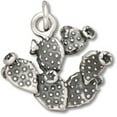 thumbnail image 1 of Sterling Silver 16" .8mm 3D Opuntia, Nopales, Paddle Cactus Prickly Pear Pendant Necklace, 1 of 2