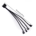 thumbnail image 2 of Cooling Fan Adapter Cable, 15 Pin SATA to 4 x 3 Pin / 4 Pin 12V PC Case Fan Power Adapter Cable to, 2 of 5