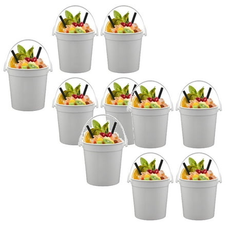 

Water Glasses Plastic Cocktail Buckets For Drinks Anything But A Cup Party Ideas 32oz Reusable Punch Bowls 5PACK 1 Liter Ice Bucket Smoothie Bucket