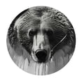thumbnail image 4 of WYYP Bear Twig Symbolism Round Table Cover 100% Polyester Fiber Tablecloth White, 4 of 8