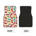 thumbnail image 2 of Yiaed Colorful Butterflies Print Carpet Floor Mats for Cars, Auto Accessories Front & Rear Car Floor Mats Car Floor Foot Mat Sets of 4 Pieces, 2 of 7