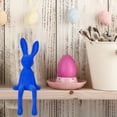 thumbnail image 6 of Decorative Sitting Rabbit Flocked Easter Spring Easter Decoration for Table Windowsill & Living Room Spring Farmhouse Home Decor Centerpiece Statue, Indoor Easter Decor & Gift, 6 of 7