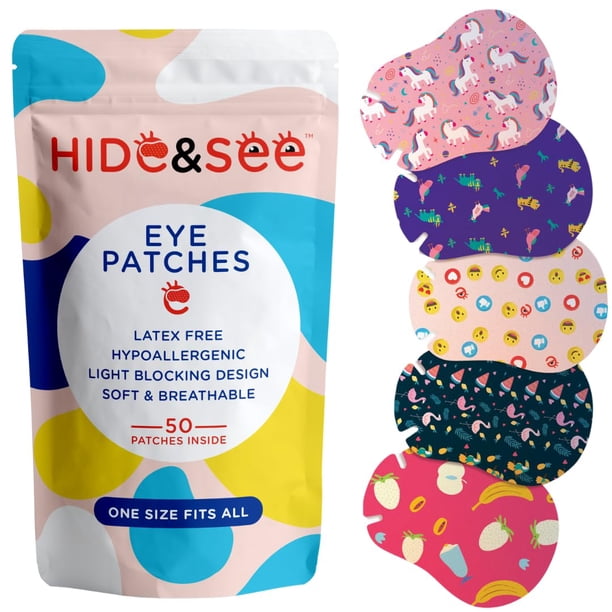 Parches para ojos HIDE&SEE para niños, cuidado de la piel, ambliopía, paquete de 50