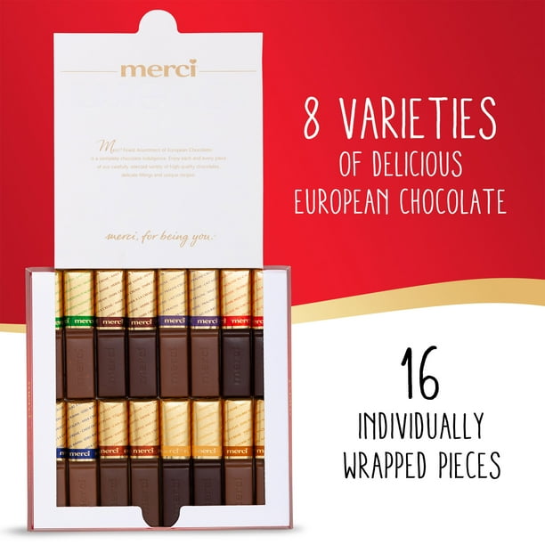 Merci Finest Assorted Chocolate Candy Gift Box, 7 oz - Walmart
