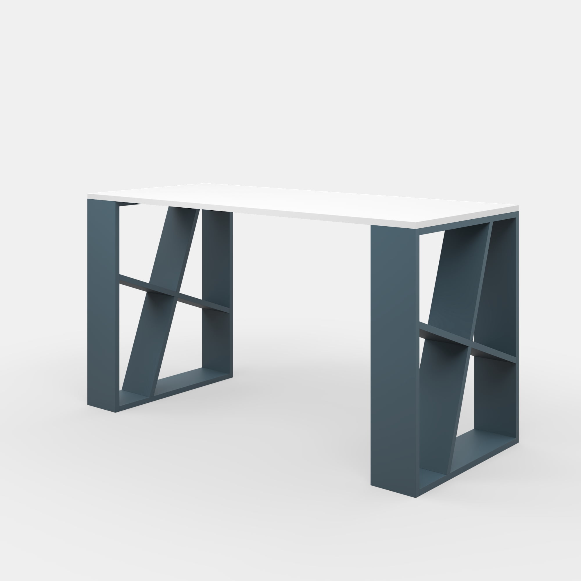 Ada Home Decor Furniture 2 Tier White Turquoise Brian Modern Desk