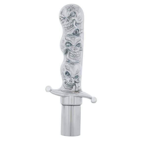 Chrome Skull Dagger Air Valve Knob