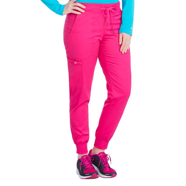 MED COUTURE Women's Touch Jogger Yoga Scrub Pants, Pink Punch, Size XL Regular