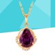 thumbnail image 1 of YSNOOWE Collar Vintage Con Colgante De Zirconia Morada Para Mujer Para Uso Decorativo Especial, 1 of 8