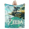 thumbnail image 2 of Cartoon Flannel Blanket Zelda Tears Of The Kingdom Funny Ultra-Soft Warm Throw Blanket For Living Room Couch Bed All Seasons, Soft Interesting Gift For Boys Girls Young Adults 50"X40", 2 of 8