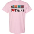 thumbnail image 3 of Inktastic I Love Trains T-Shirt, 3 of 5