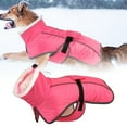 thumbnail image 1 of Fleece-Lined Dog Winter Coat - Windproof Fabric, Reflective Strip - for Small/Medium Breeds, Cold Weather, Back Zipper & Adjustable Collar, 1 of 6
