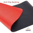 thumbnail image 5 of Desk Mat Black & Red 17x36 | Computer, Laptop, Keyboard & Mouse Pad Organizer | Leather Cover Office Table Protector | Double Side Gaming Surface With Colors | Typing & Writing Accessories, 5 of 7