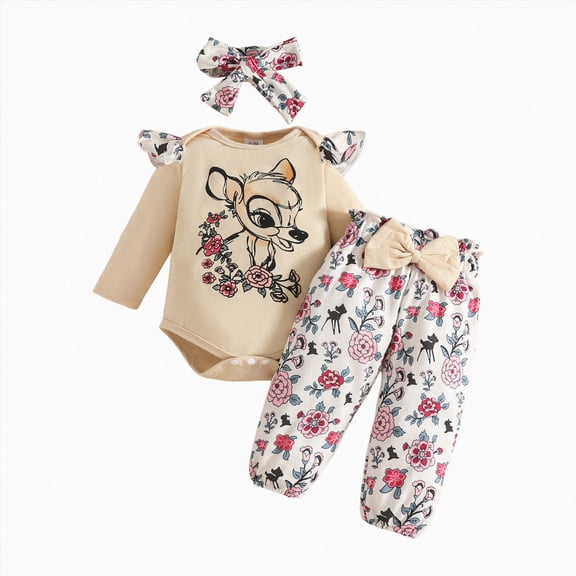 Newborn Baby Cotton Mesh Bodysuit Infant Girls Romper Set With Colored Letter Print Long Sleeved Romper And Longs 6-9 Months