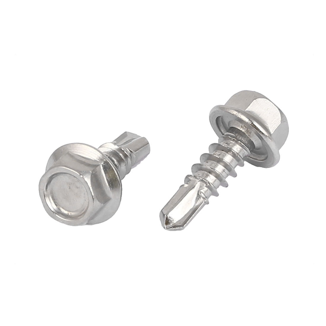 M4.2 x 13mm Male Thread Hex Washer Head Self Drilling Screws Bolts 40