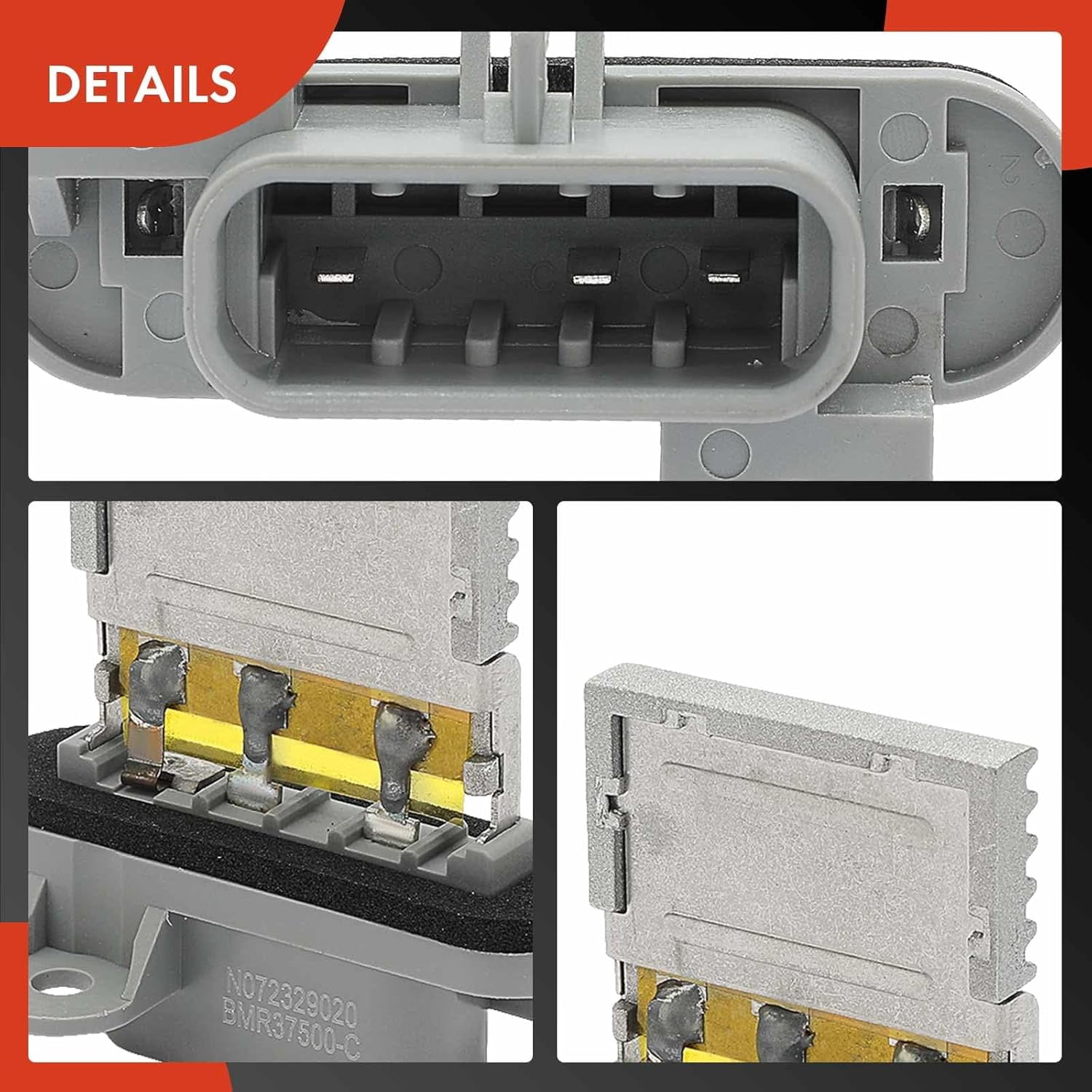 A-Premium HVAC Blower Motor Resistor with Wiring Harness Compatible with Chevrolet Venture 2001-2005 & Oldsmobile Silhouette 2001-2004 & Pontiac Montana 2001-2005, 3.4L - Rear Side