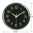 thumbnail image 4 of Horloge Murale de 12 Pouces Phosphorescente Numérique Style Rétro avec Aiguilles Lumineuses et Chiffres, 4 of 7
