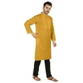 thumbnail image 2 of Atasi Indian Solid Kurta Pajama Set For MensÂ&nbsp;Mandarin Collar Casual Long-Wear Kurta, 2 of 7