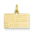 thumbnail image 1 of 14k Yellow Gold God Bless America Flag Pendant Charm, 1 of 2