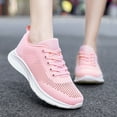 thumbnail image 2 of nsendm Womens Fashion Lightweight Air Sports Walking Sneakers Breathable Gym Jogging Running Tennis Shoes Fashion Sneakers for Women 2023 Black Platform Pink 42, 2 of 5