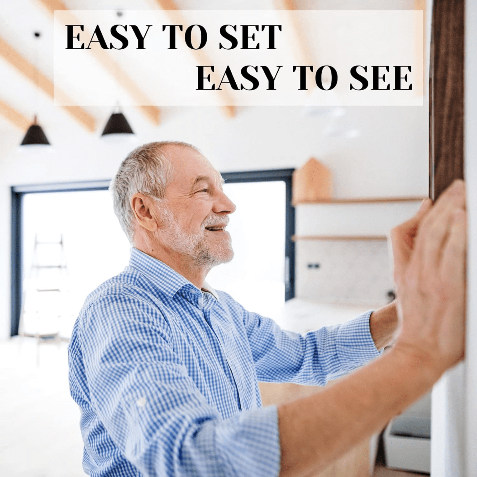Pendulum Wall Clock Battery Operated - 26 inch Large, Wooden Hanging Grandfather Wall Clock with Pendulum - Quiet, Made with Real Wood for Living Room Decor, Office & Home Décor Gift